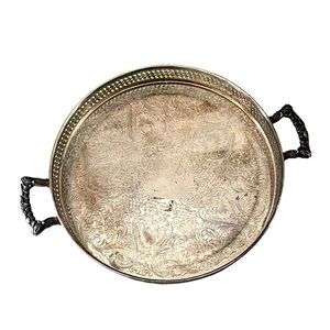Vintage silver plated tray